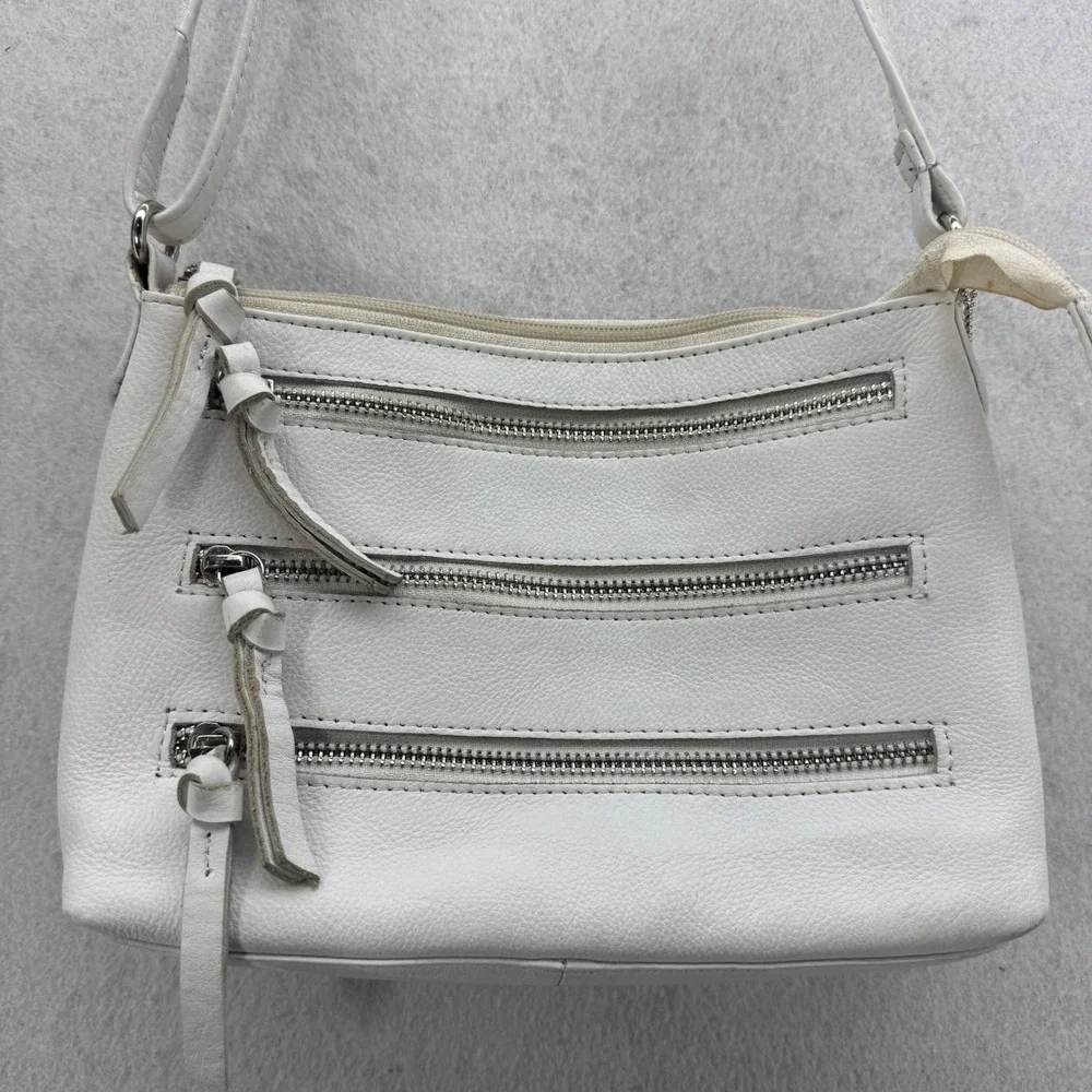 Great American Leatherworks White Leather Crossbody Bag Purse‎ Classic Style - Picture 2 of 11